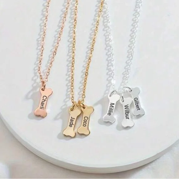 Boutique | CUSTOM Gold and Silver Bone Pendant Necklaces - Picture 1 of 2